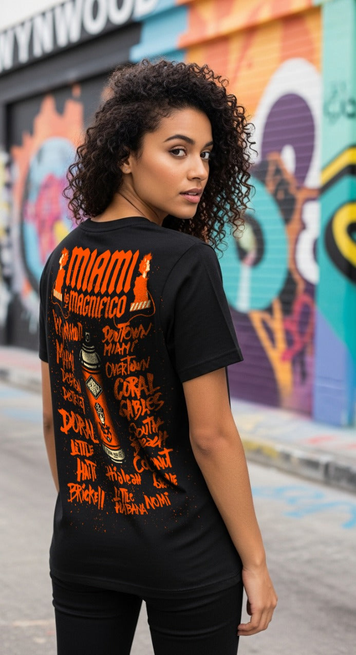 Magnifico - Miami is Magnifico Black T shirt