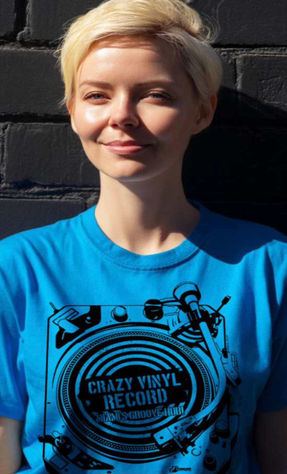 Crazy Vinyl Record - Blue T shirt (Coming Soon)