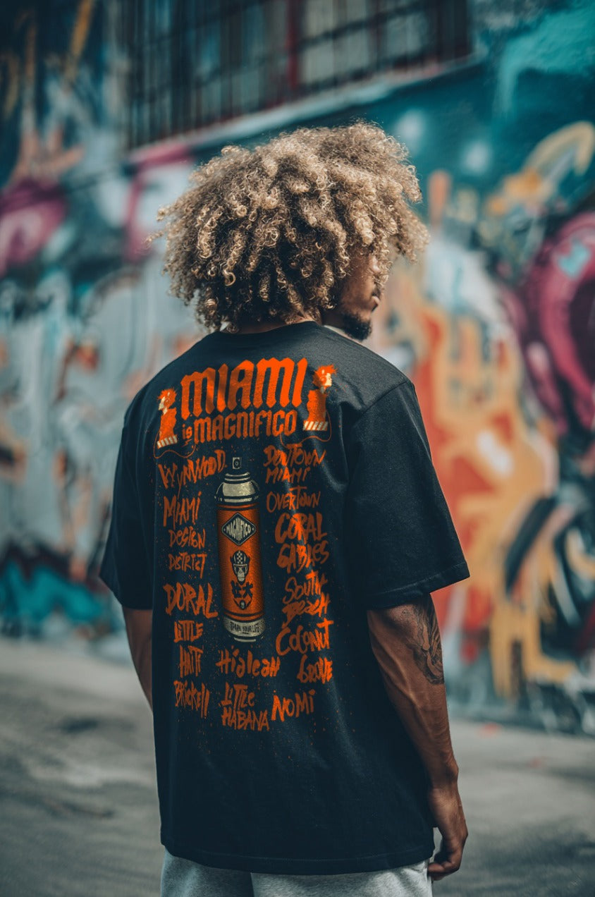 Magnifico - Miami is Magnifico Black T shirt