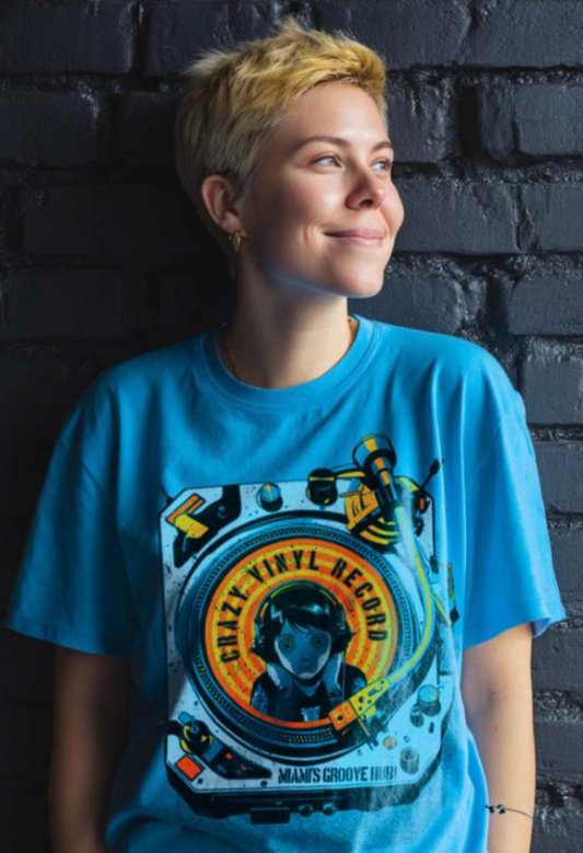 Crazy Vinyl Record - Kumiko Blue T shirt (Coming Soon)